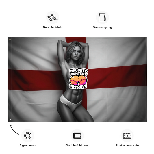 Flag st George GIRL (PRINTED FLAG WONT INCLUDE THE NAUGHTY CONTENT TAG)