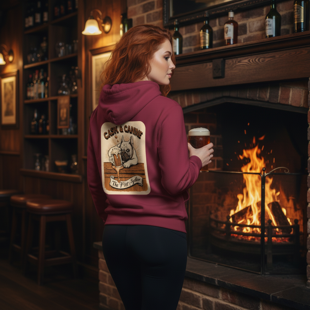 Unisex Hood top Cask & Canine The Pint Spiller