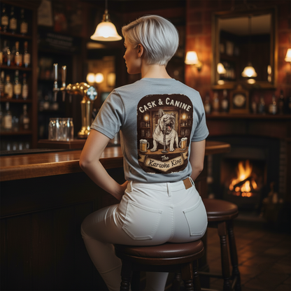 Men’s premium heavyweight tee Cask & Canine Karaoke king