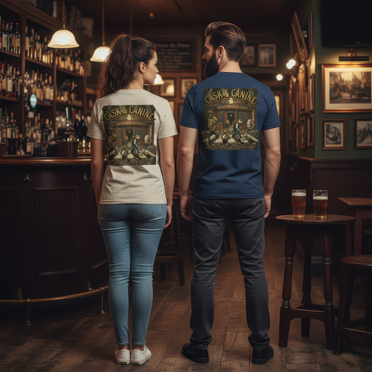 Unisex organic oversized high neck tee Cask & Canine Abbey Road