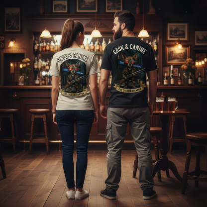 Unisex organic oversized high neck tee Cask & Canine Chihuahinator