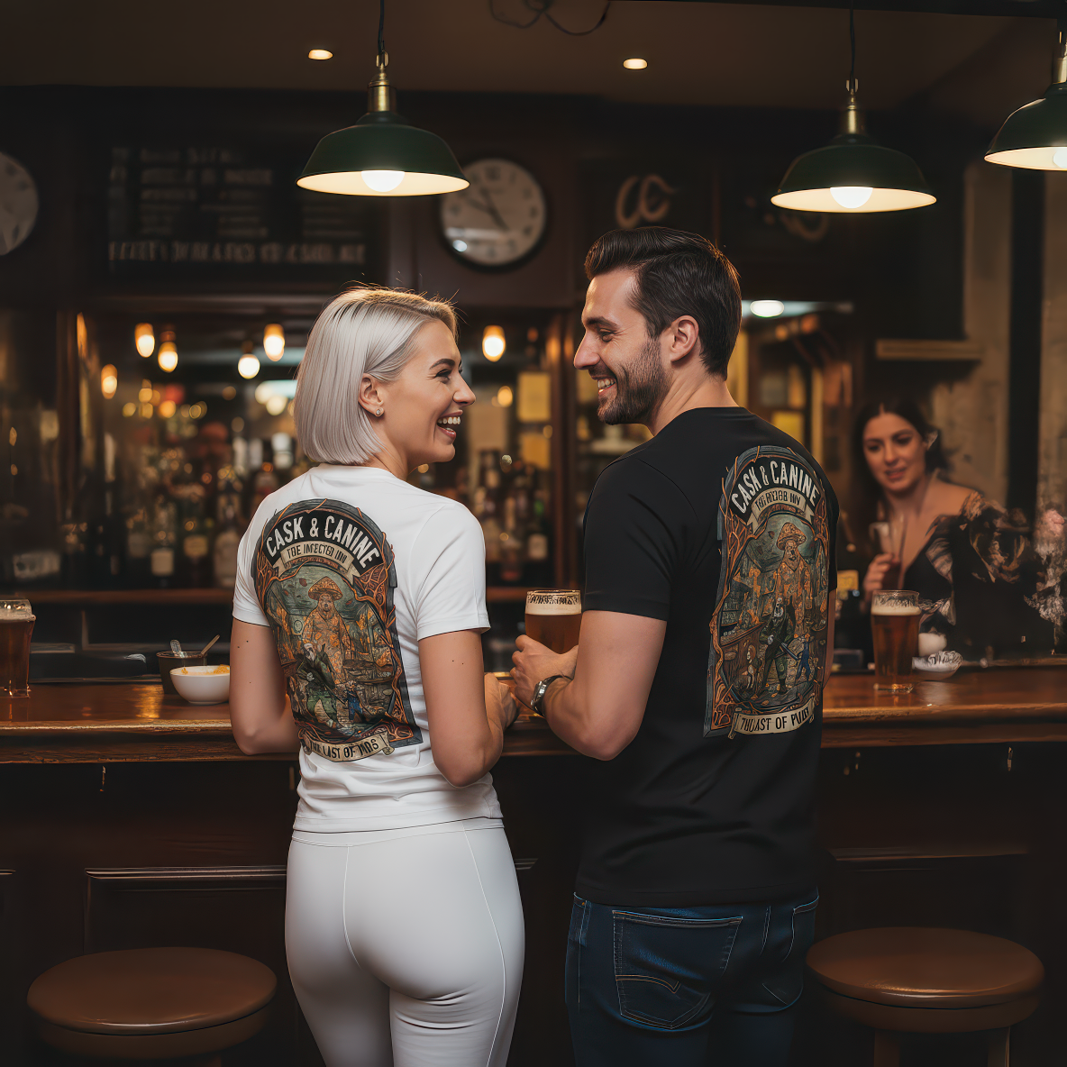 Unisex organic oversized high neck tee Cask & Canine Last of Pubs