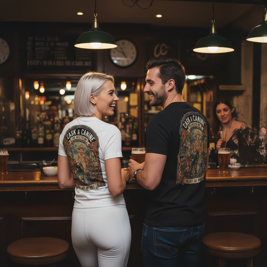 Unisex organic oversized high neck tee Cask & Canine Last of Pubs