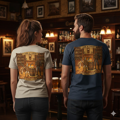 Unisex organic oversized high neck tee Cask & Canine Pubslingers