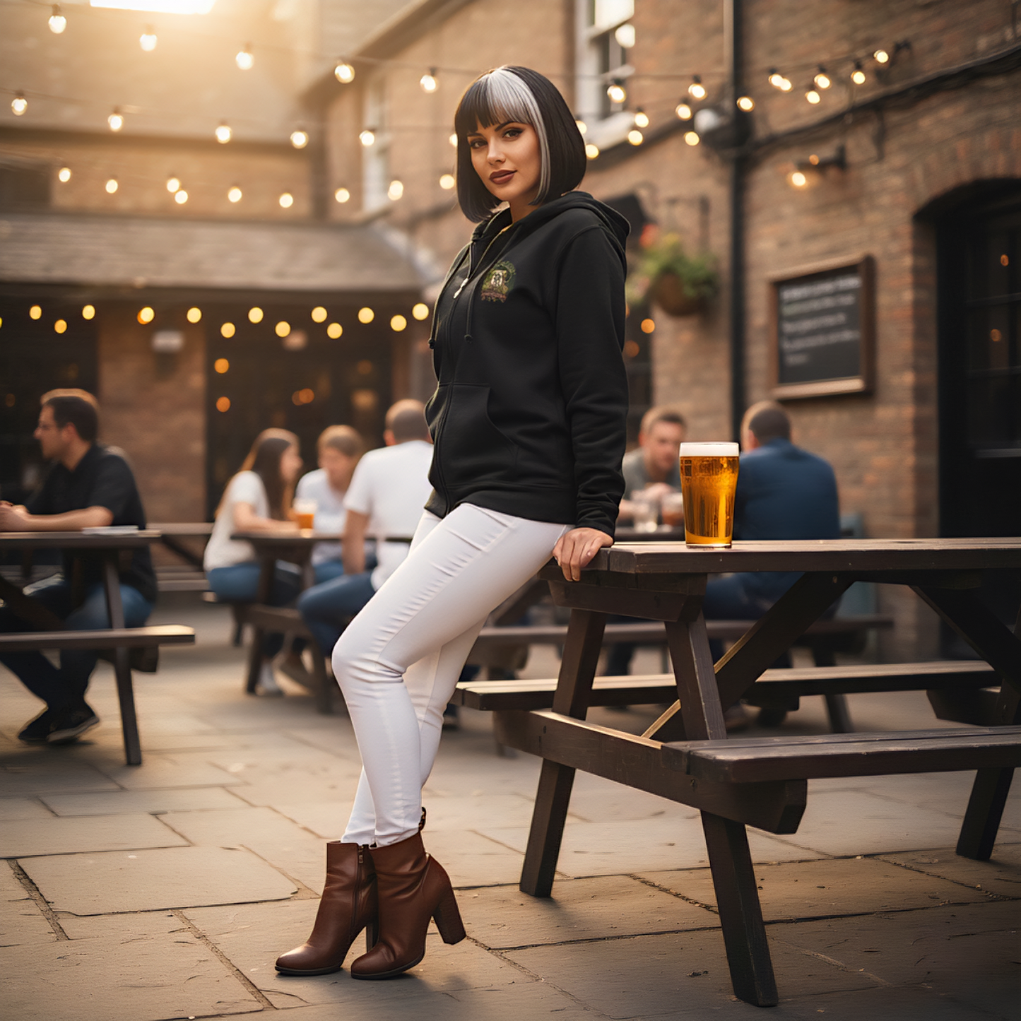 Unisex heavy blend zip hood top Cask & Canine Pool Shark