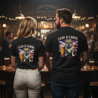 Unisex garment-dyed heavyweight tee Cask & Canine British Bulldog pint
