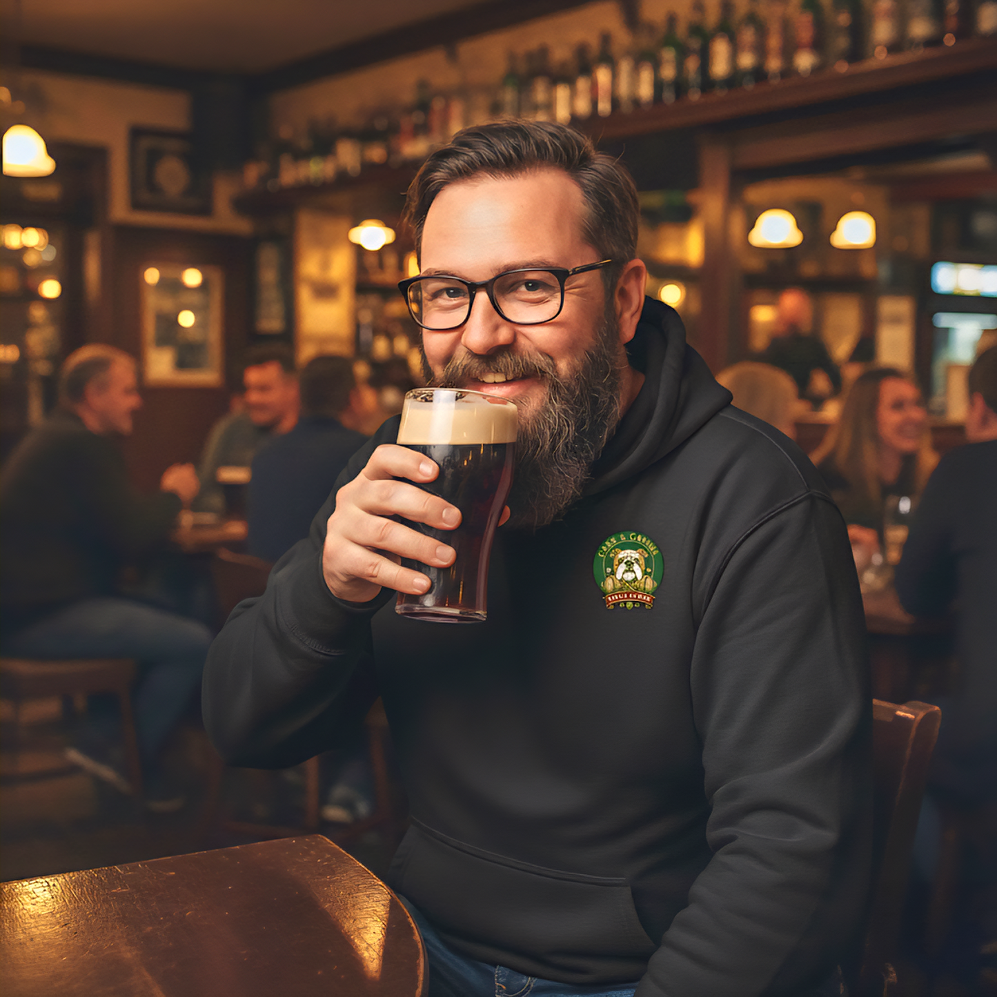 Unisex Hood Top Cask & Canine Pool Shark