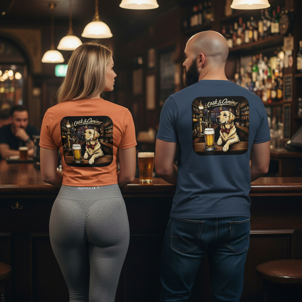 Unisex garment-dyed heavyweight tee Cask 7 Canine Labrador