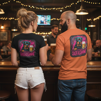 Unisex garment-dyed heavyweight tee Cask & Canine Rottweiler