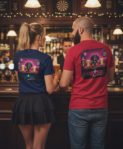 Unisex garment-dyed heavyweight tee Cask & Canine Dachshund