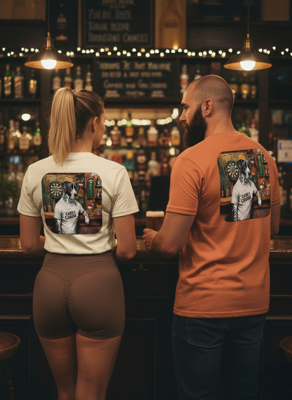 Unisex garment-dyed heavyweight tee Cask & Canine pointer