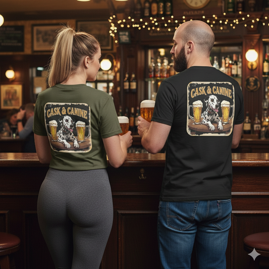 Unisex garment-dyed heavyweight tee Cask & Canine Dalmatian