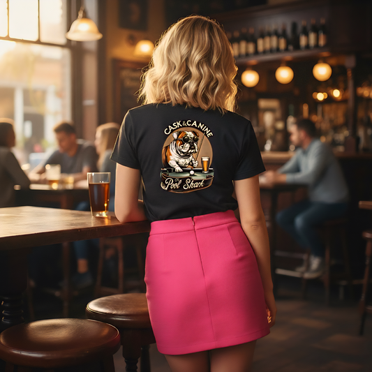 Men’s premium heavyweight tee Cask & canine Pool Shark