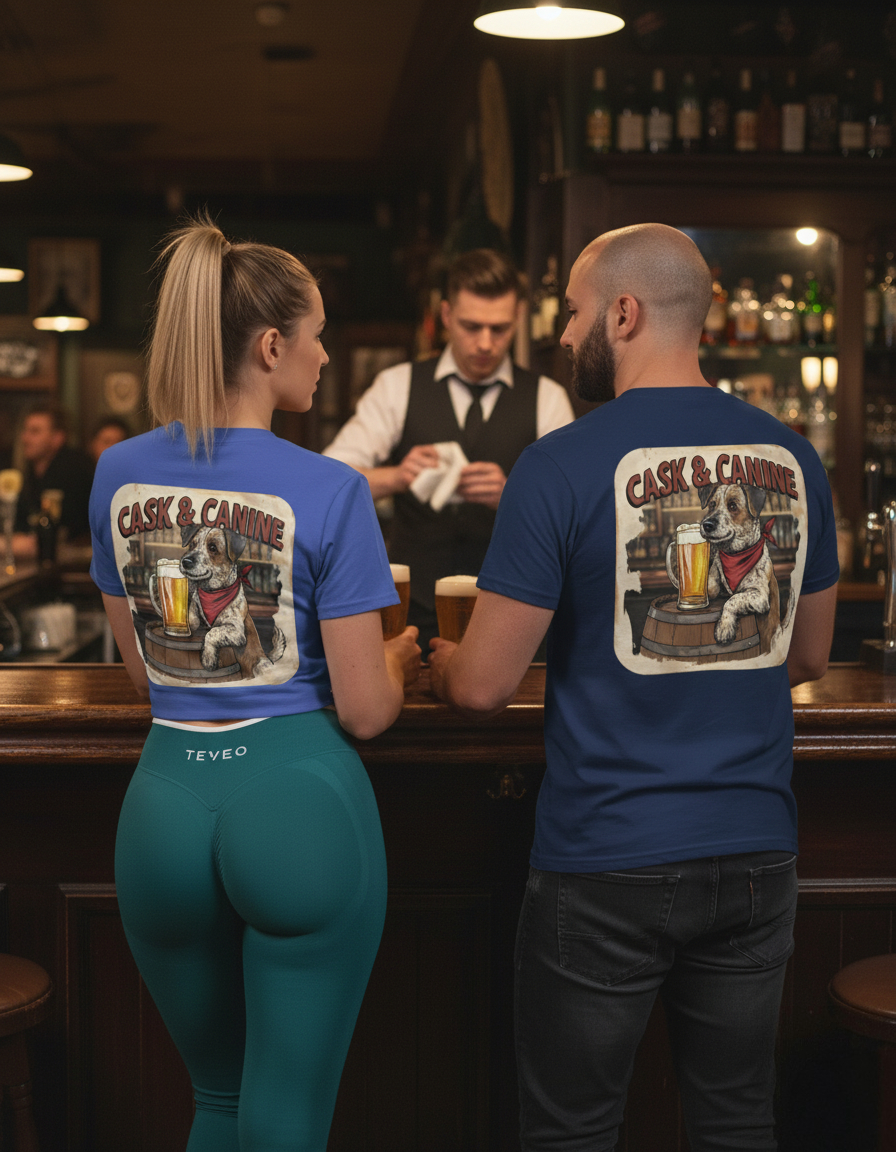 Unisex garment-dyed heavyweight tee Cask & Canine old Terrier